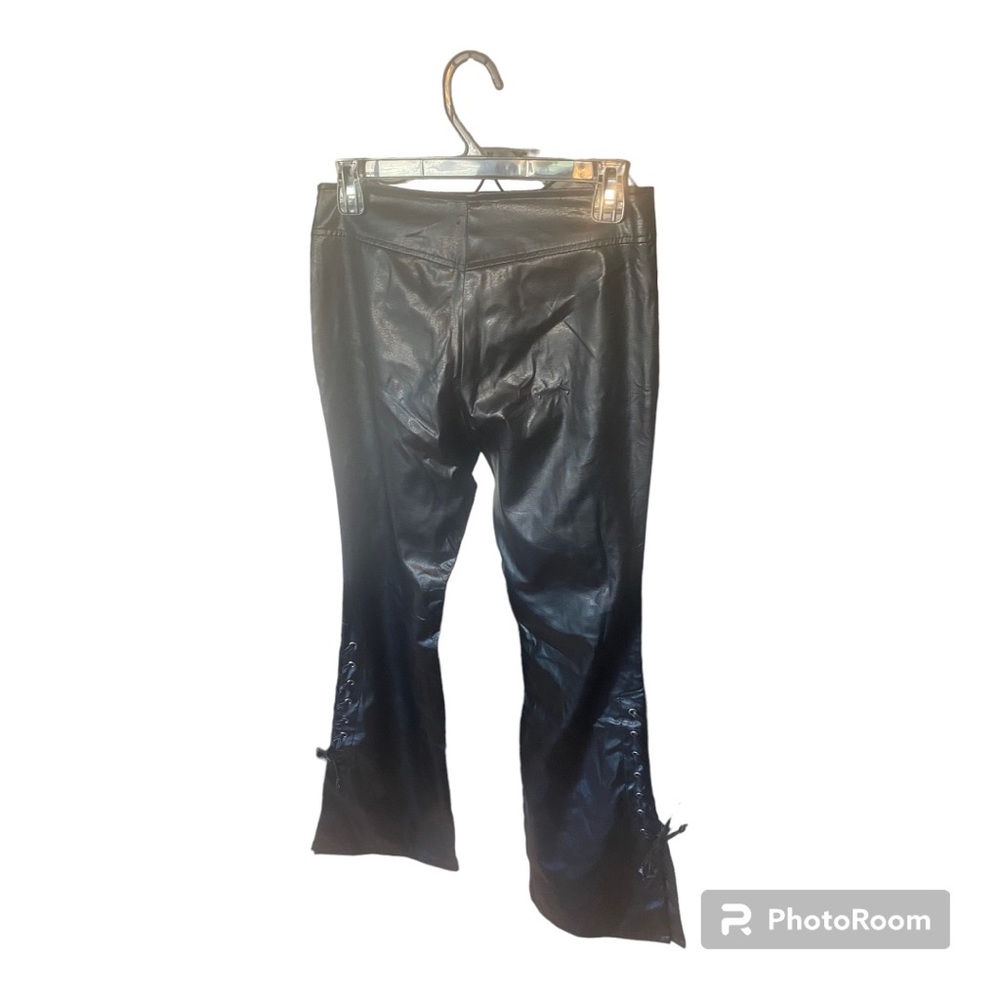 Faux, leather black women’s pants. Size 2